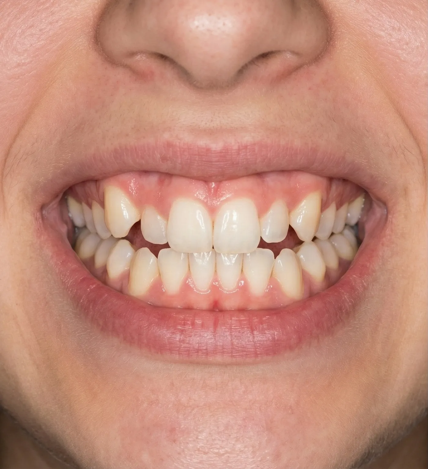 Tänder före Invisalign-behandling hos Gislaved Tandklinik